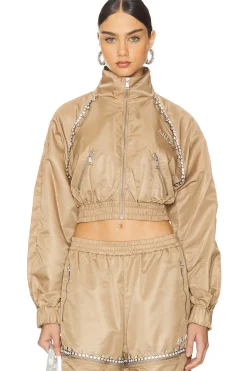 Women AREA Matching Sets|Jackets & Coats>Crystal Trim Track Jacket