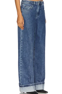 Women WeWoreWhat Matching Sets>Cuff Straight Leg Jean
