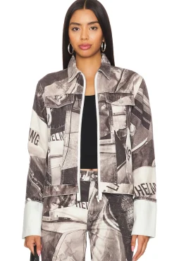 Women Helmut Lang Jackets & Coats>Cuff Zip Trucker Jacket