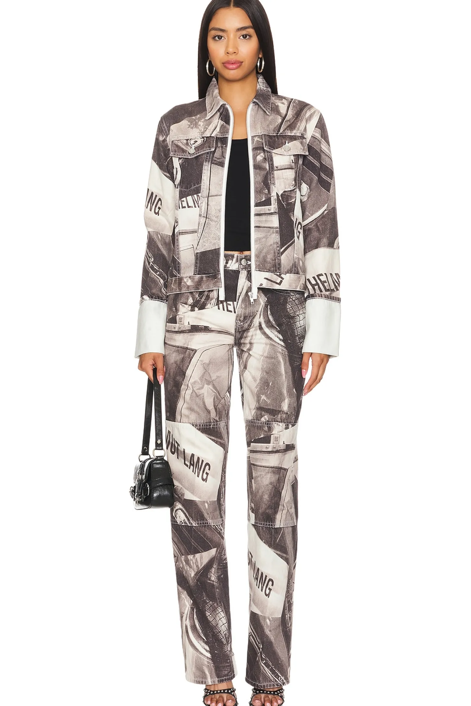 Women Helmut Lang Jackets & Coats>Cuff Zip Trucker Jacket