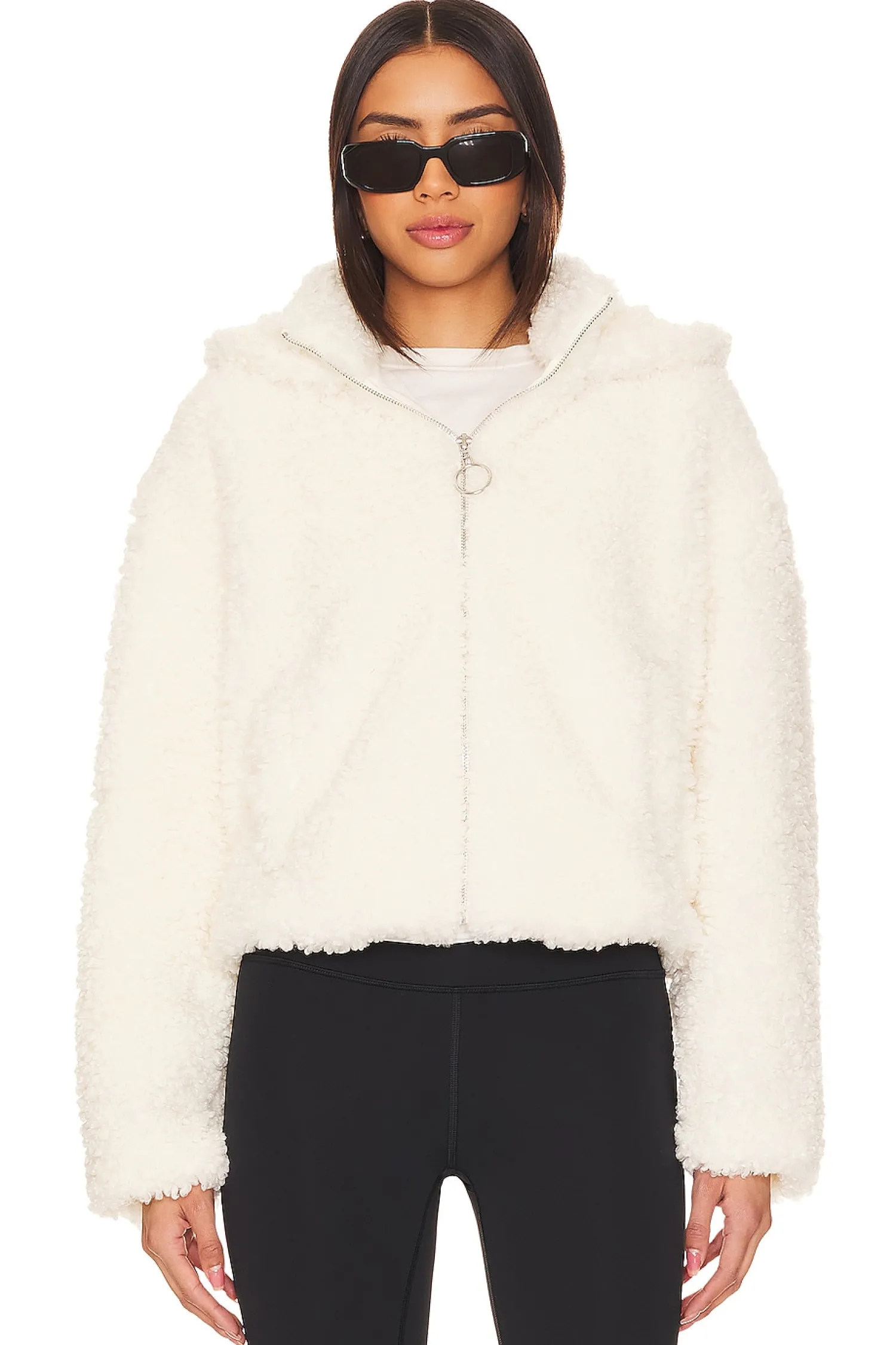 Women WeWoreWhat Jackets & Coats>Curly Sherpa Jacket