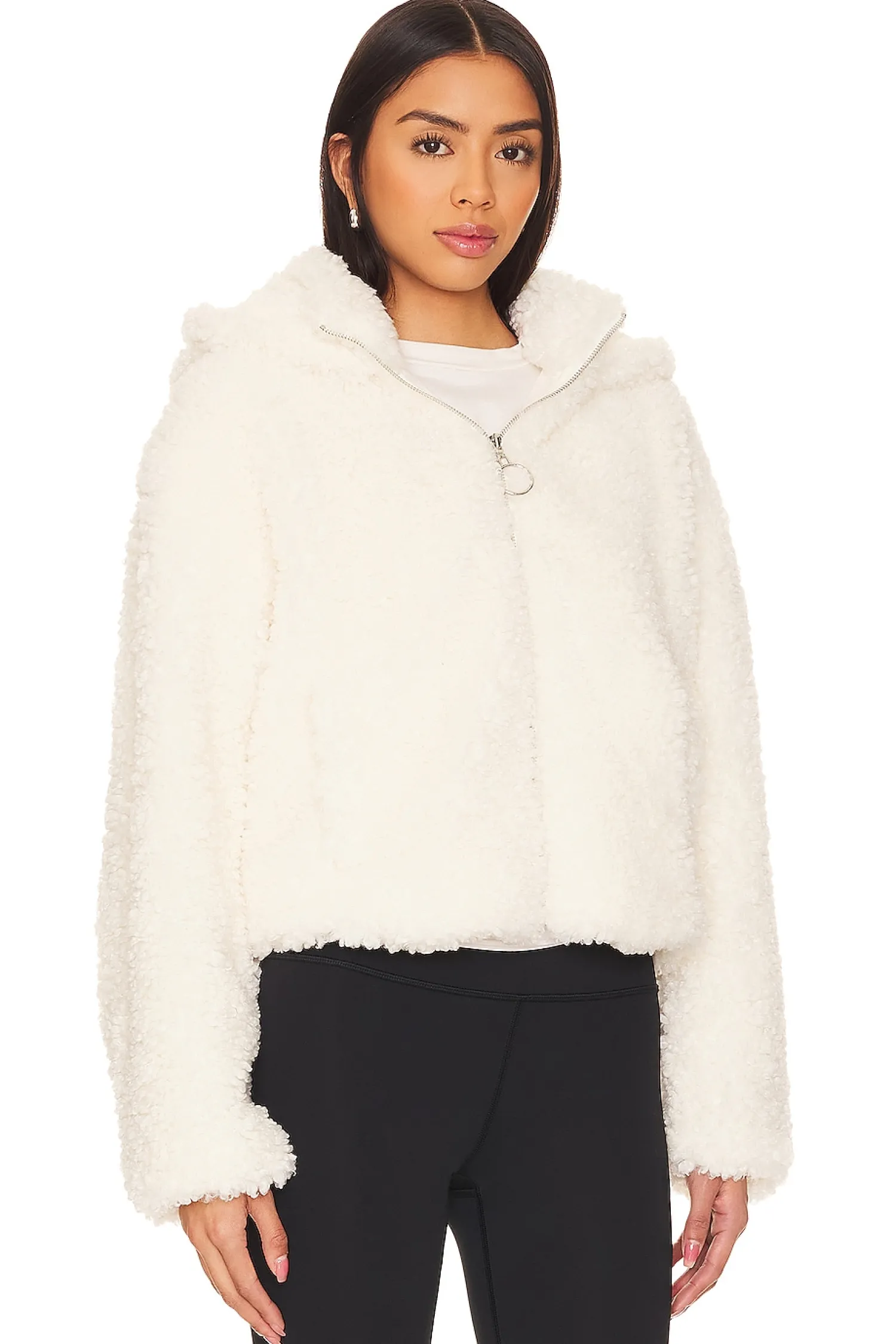 Women WeWoreWhat Jackets & Coats>Curly Sherpa Jacket