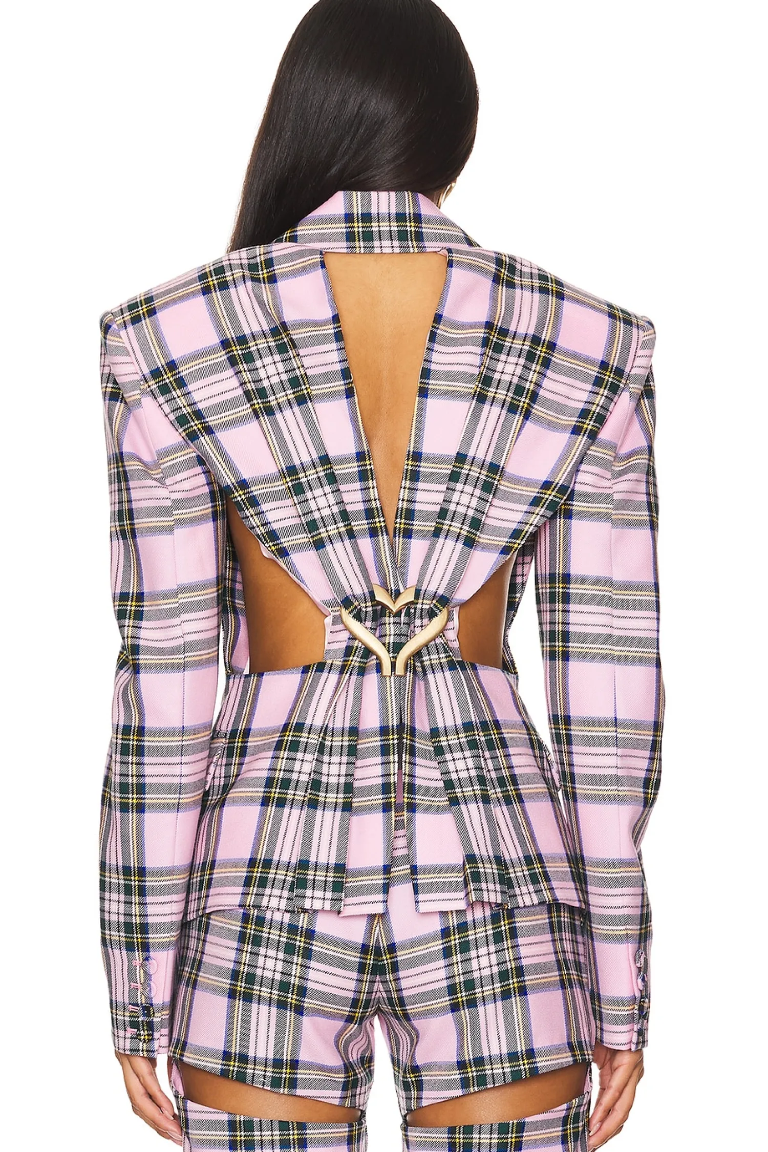 Women AREA Jackets & Coats>Cutout Blazer