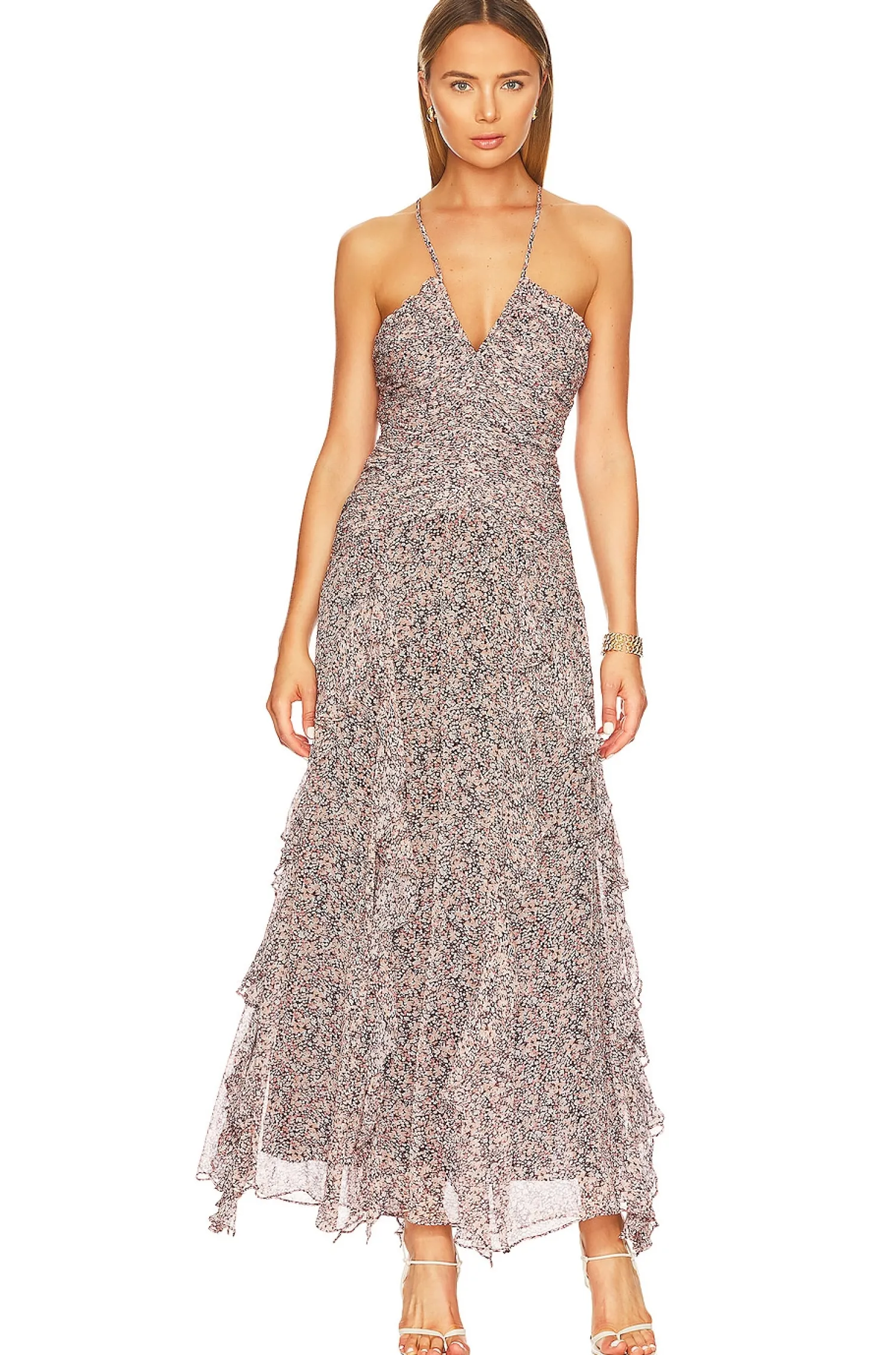 Women Shona Joy Dresses>Cynthia Ruched Frill Maxi Dress