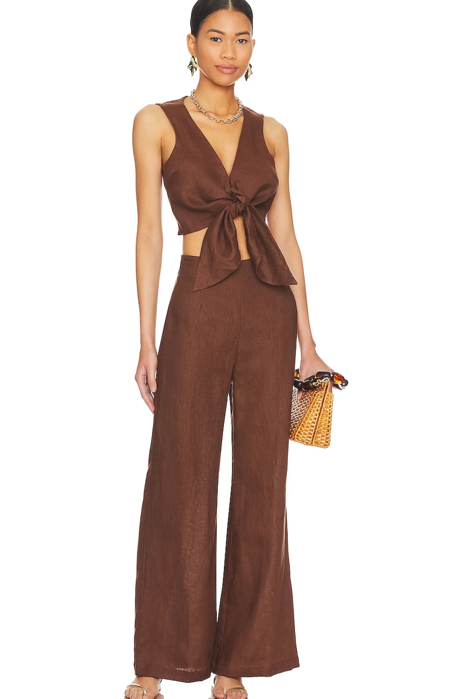 Women FAITHFULL THE BRAND Matching Sets>Dalaila Tie Top