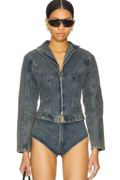 Women 1XBLUE Jackets & Coats>Denim Fitted Jacket