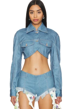 Women Yuhan Wang Jackets & Coats>Denim Jacket
