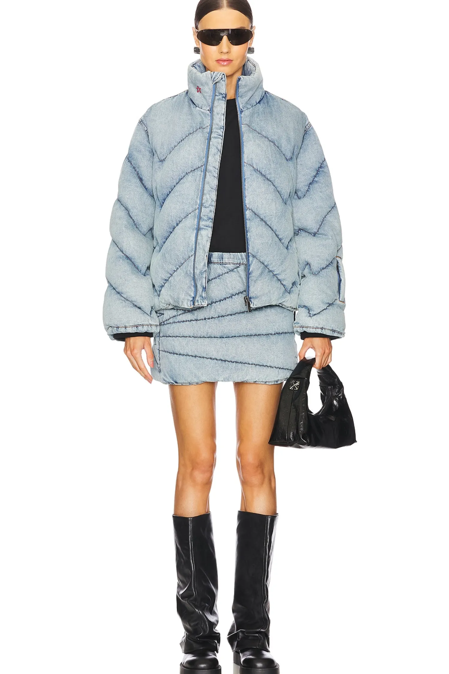 Women Perfect Moment Matching Sets|Jackets & Coats>Denim Puffer Jacket