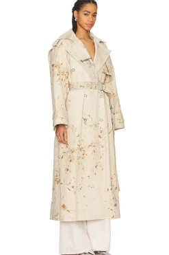 Women Lapointe Jackets & Coats>Denim Trench Coat