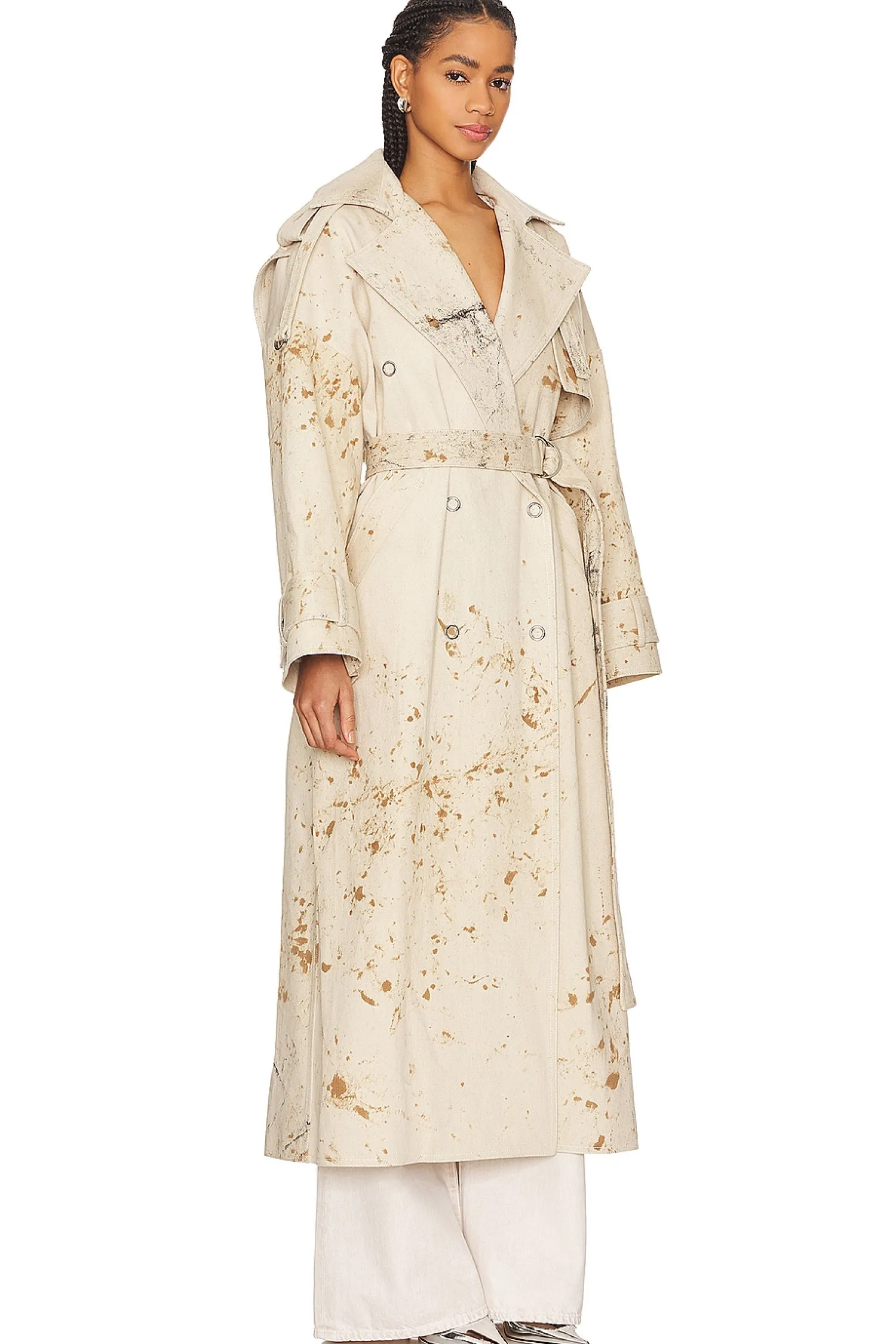 Women Lapointe Jackets & Coats>Denim Trench Coat