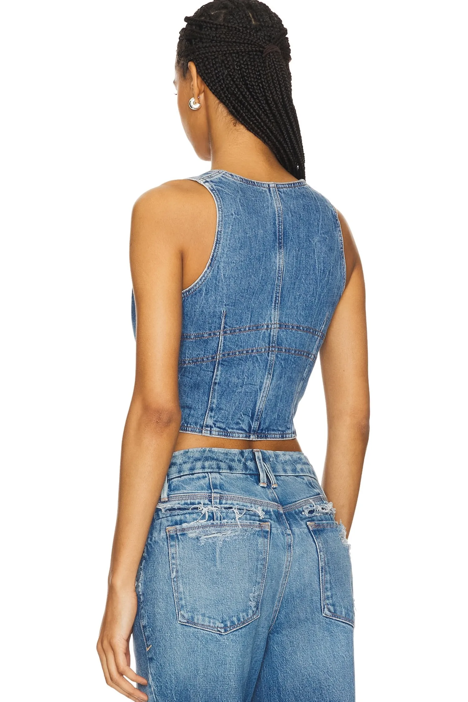 Women Good American Matching Sets|Jackets & Coats>Denim Vest
