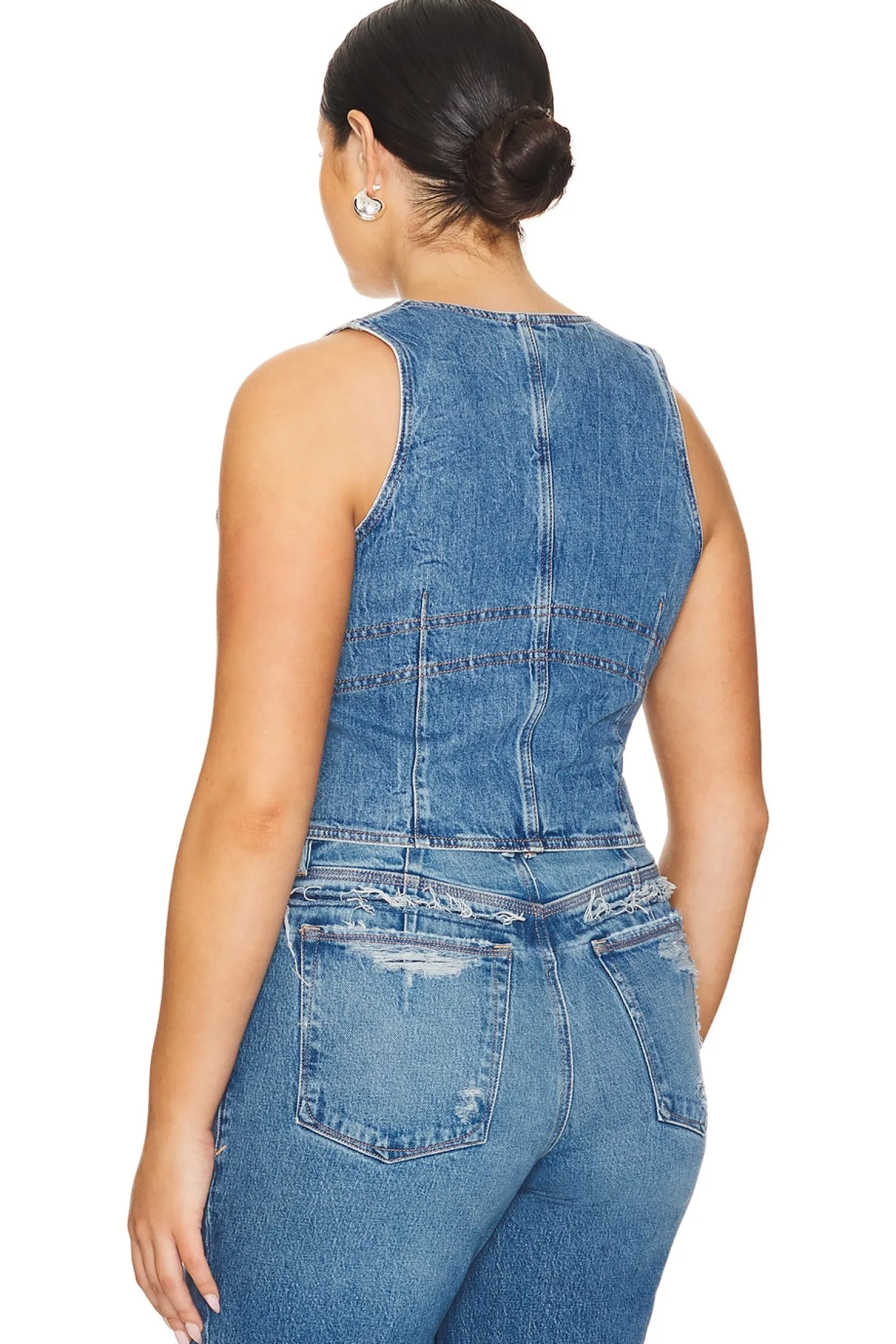 Women Good American Matching Sets|Jackets & Coats>Denim Vest