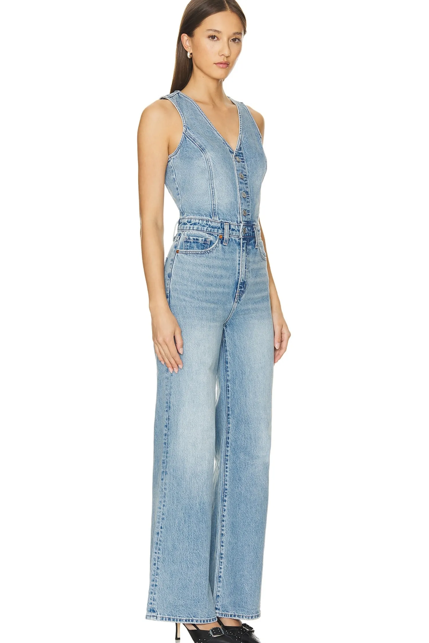 Women LEVI'S Jumpsuits>Denim Vest Wideleg Jumpsuit
