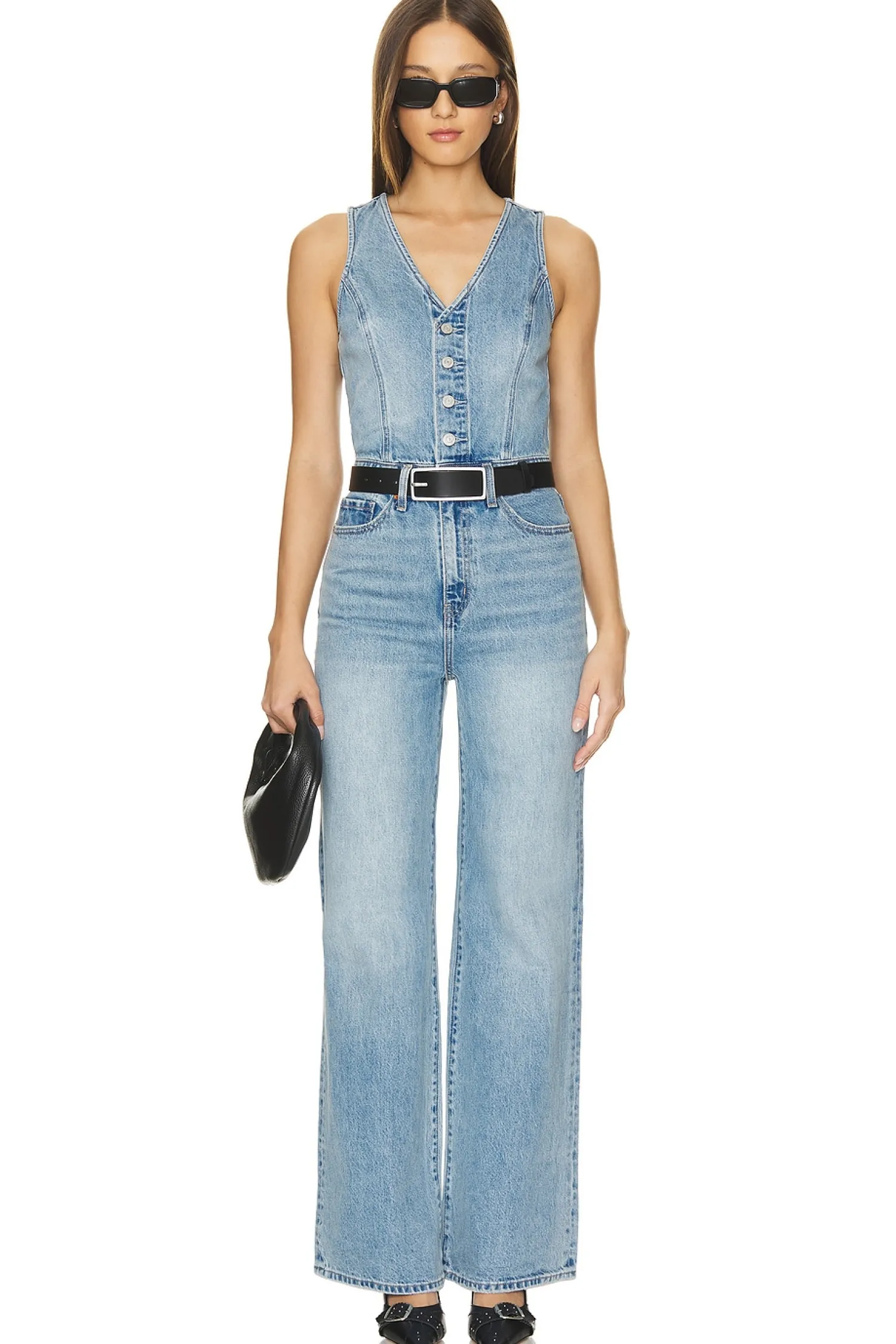 Women LEVI'S Jumpsuits>Denim Vest Wideleg Jumpsuit
