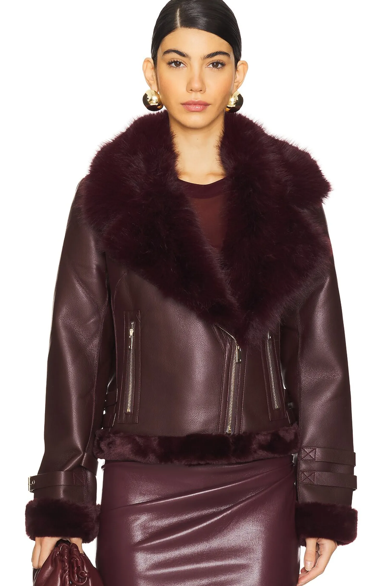 Women Generation Love Jackets & Coats>Dion Faux Fur Moto Jacket