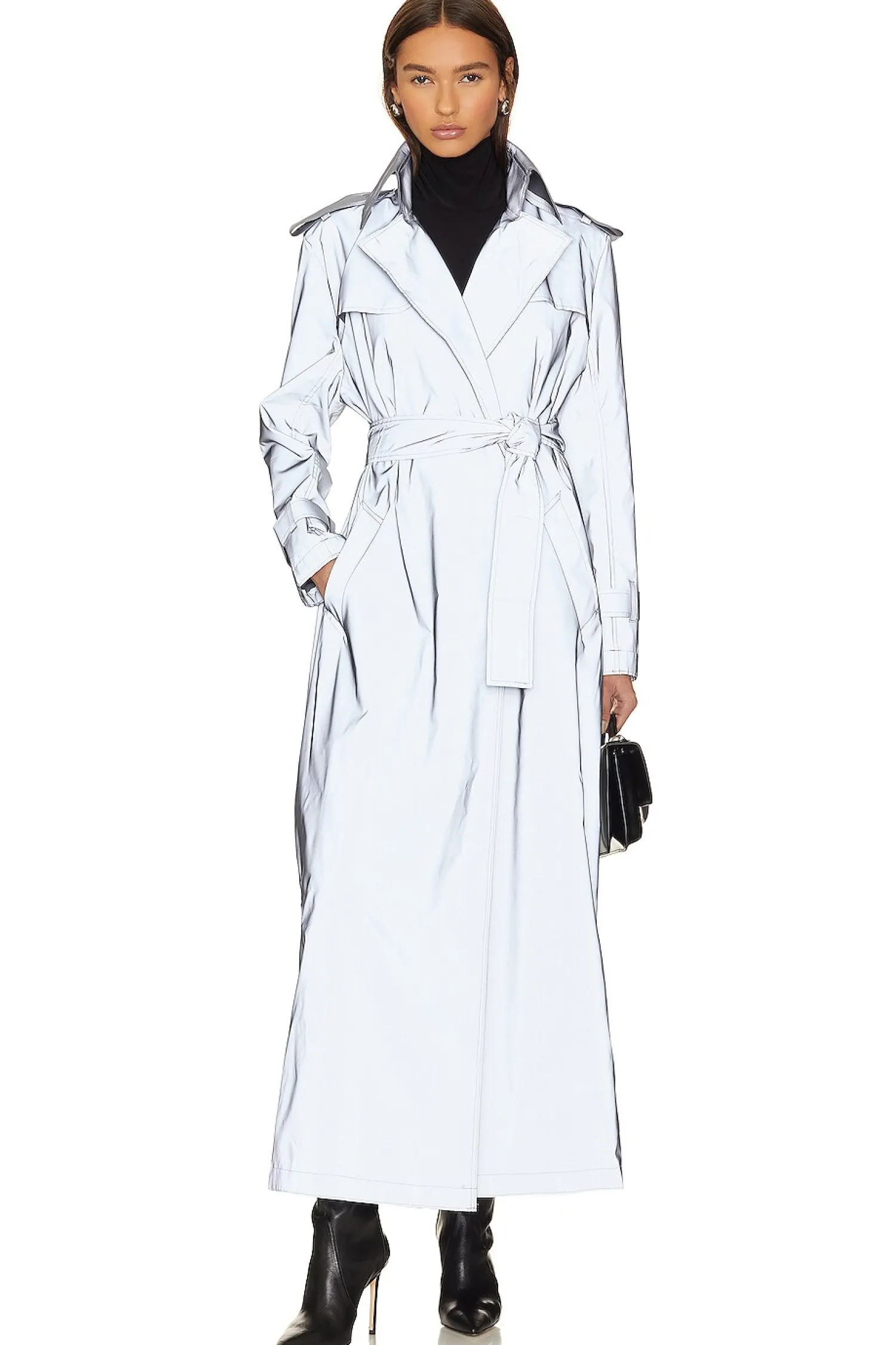 Women Norma Kamali Jackets & Coats>Double Breasted Trench To Ankle