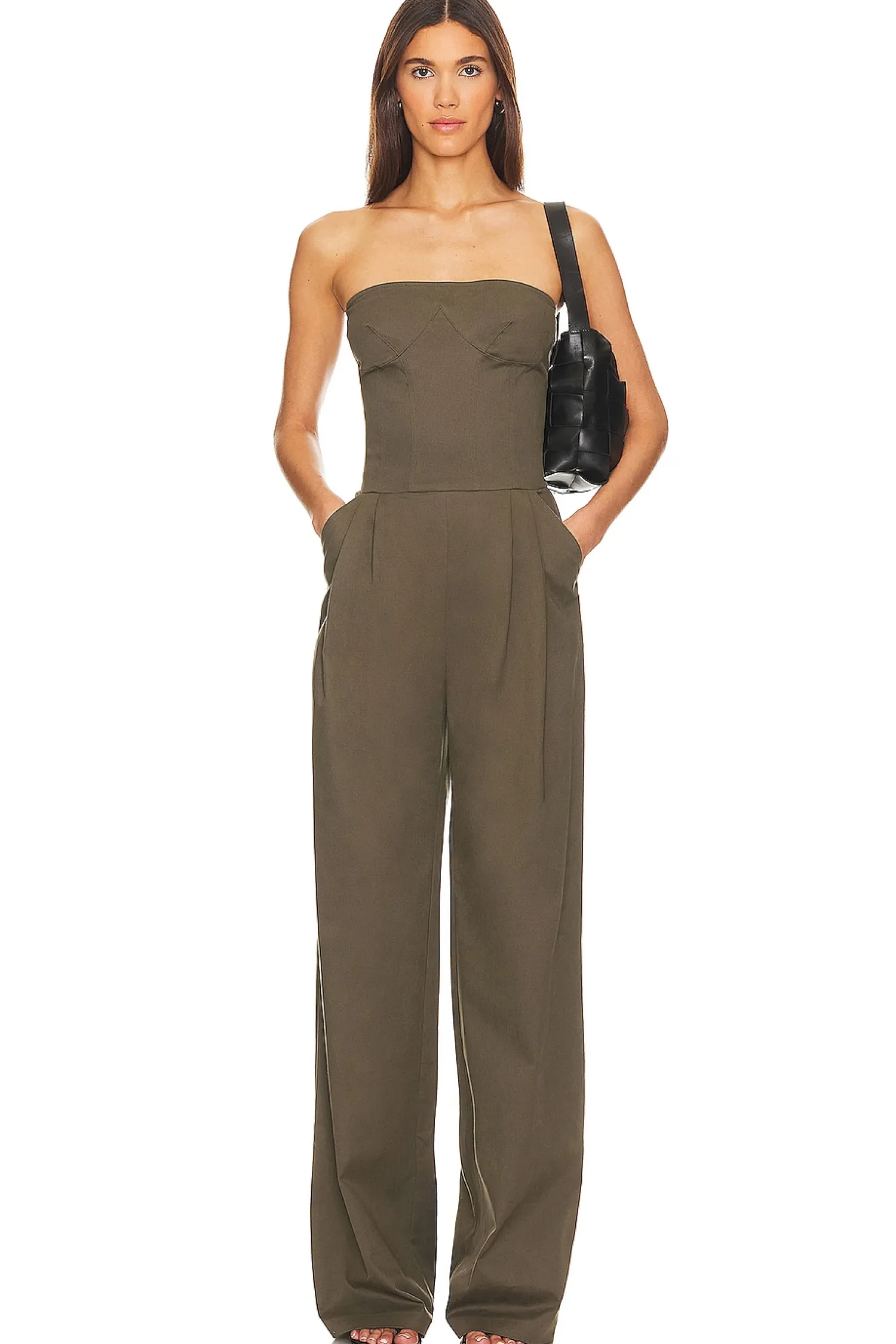 Women SELMACILEK Jumpsuits>Double Pleated Wide Leg Jumpsuit