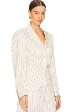 Women REMAIN Matching Sets|Jackets & Coats>Drapey Striped Blazer