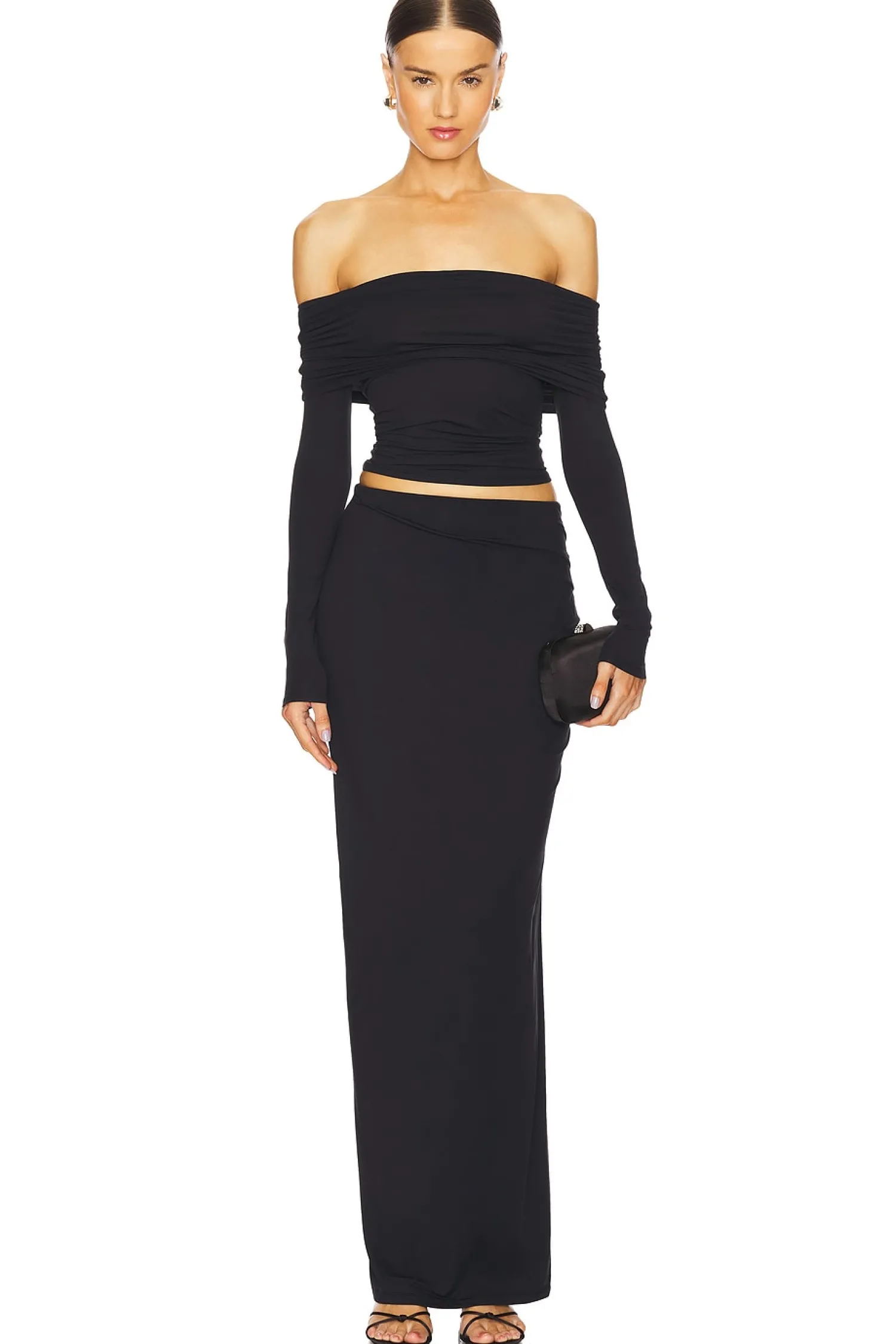 Women Kiki de Montparnasse Matching Sets>Echauffe Ruched Jersey Skirt