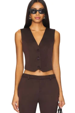 Women SER.O.YA Jackets & Coats>Edwina Havey Satin Vest
