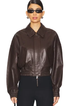 Women Shoreditch Ski Club Jackets & Coats>Ella Leather Bomber