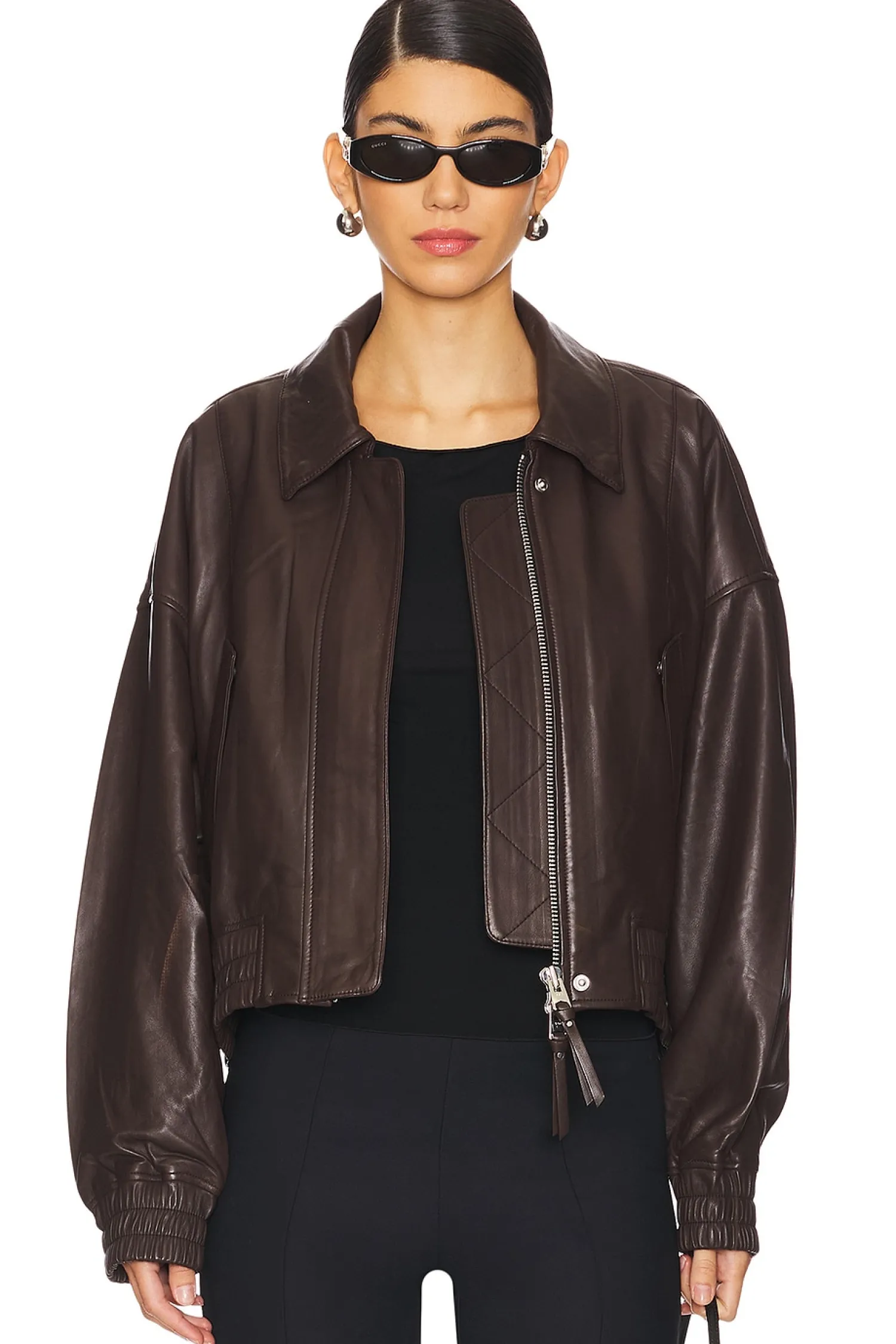 Women Shoreditch Ski Club Jackets & Coats>Ella Leather Bomber