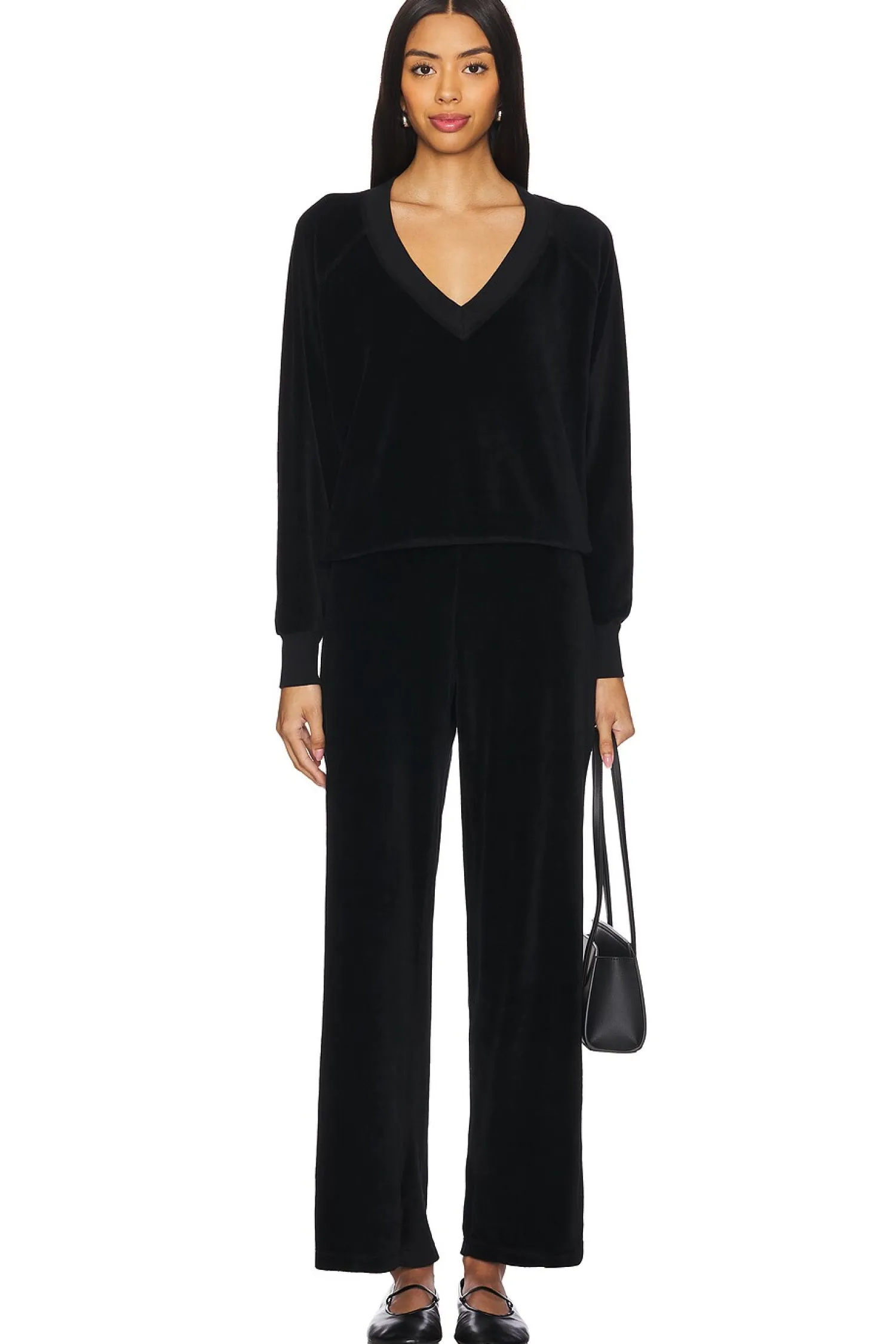 Women perfectwhitetee Loungewear>Ember V-Neck Sweater