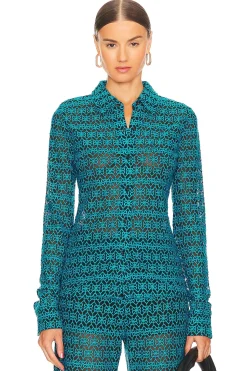 Women RTA Matching Sets>Embroidered Button Up Shirt