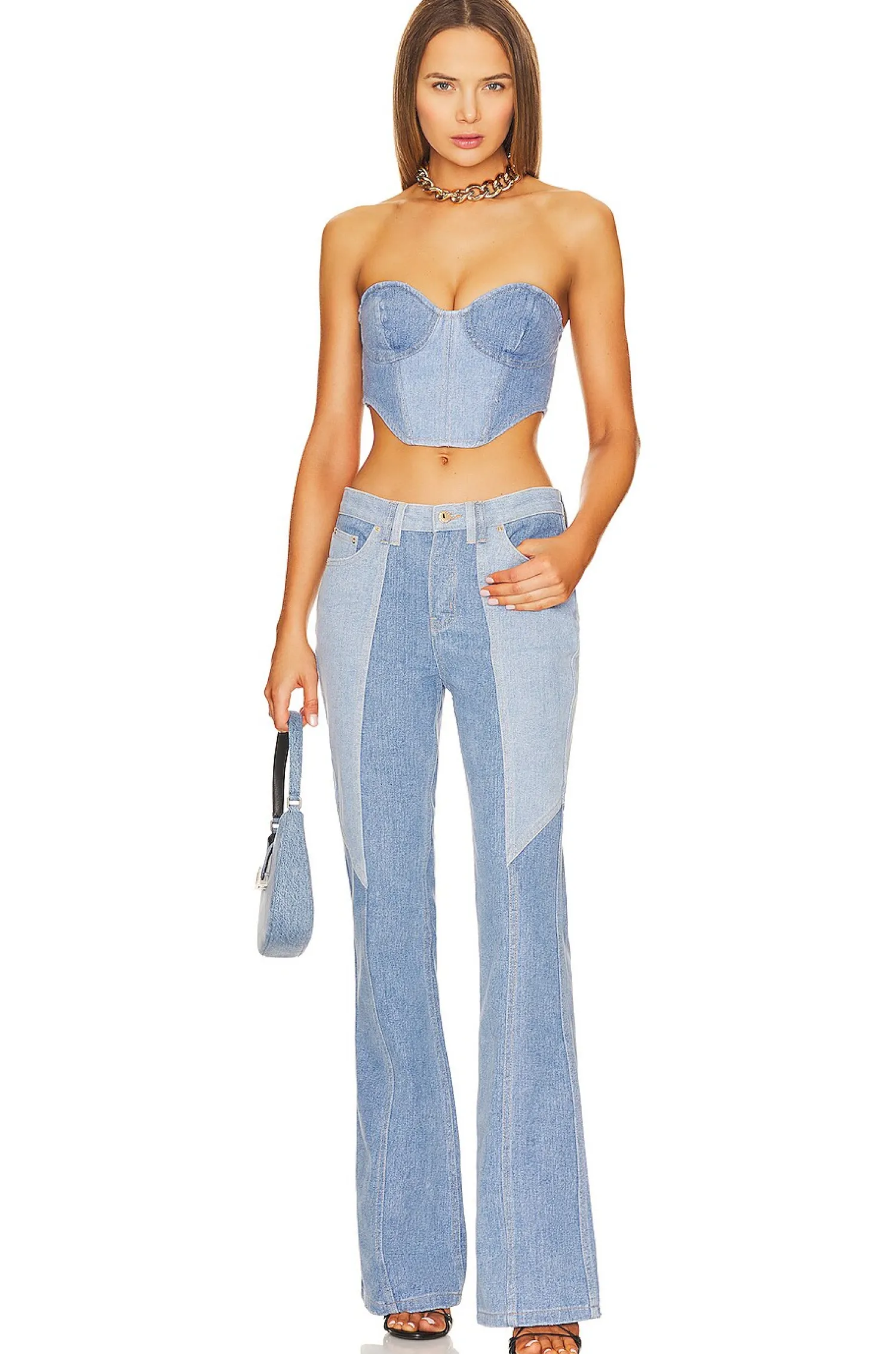 Women retrofete Matching Sets>Enzo Denim Top