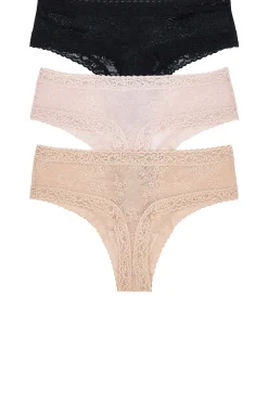 Women Natori Lingerie & Sleepwear>Escape Thong 3-pack