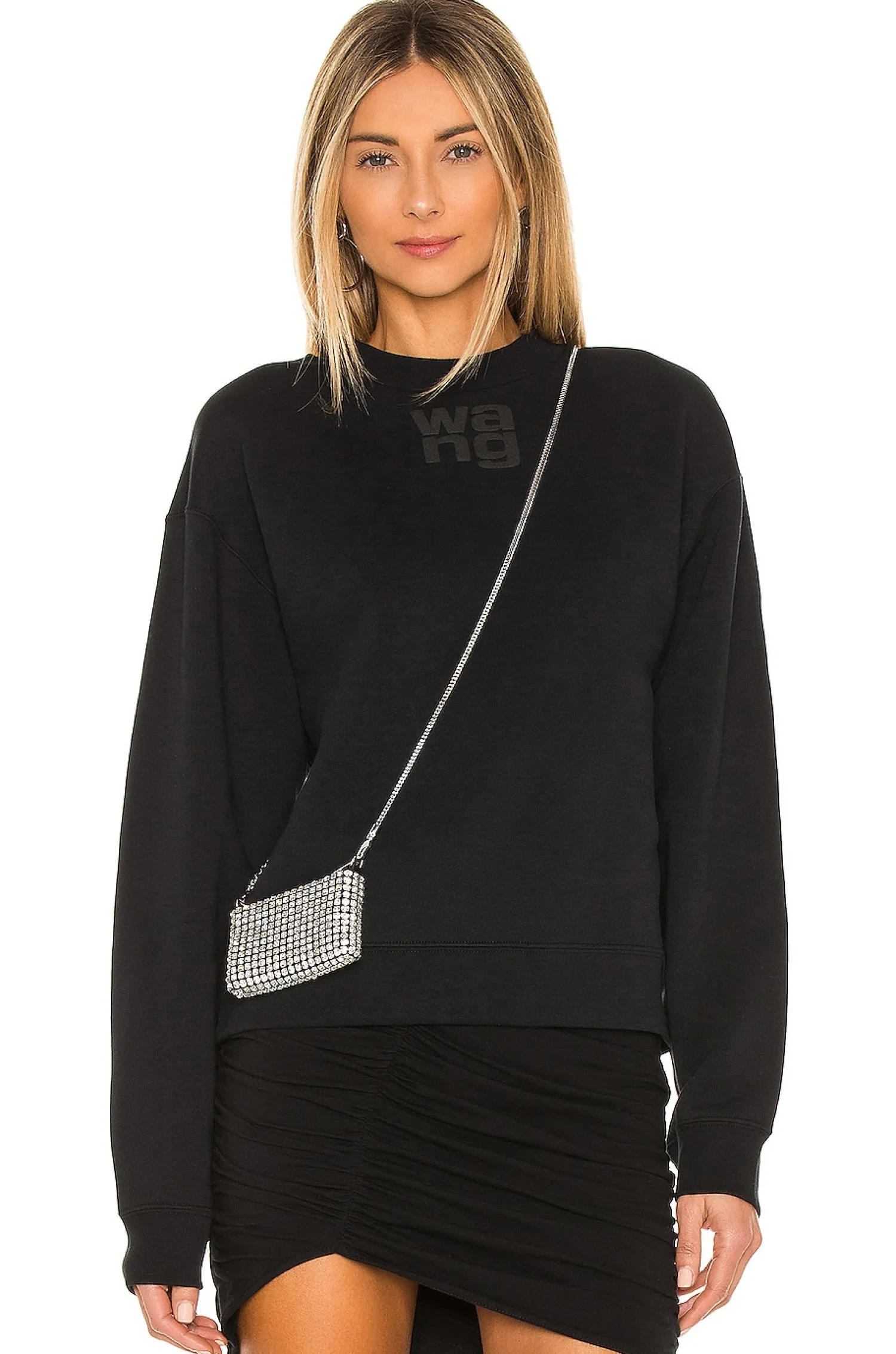 Women Alexander Wang Loungewear>Essential Terry Crew Sweatshirt W/ Puff Paint Logo