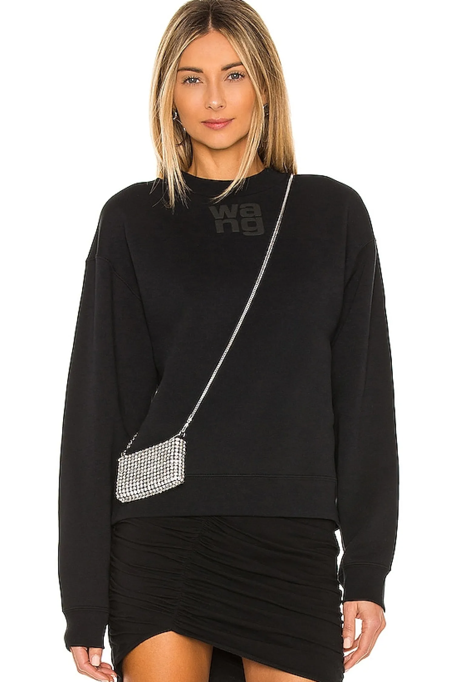 Women Alexander Wang Loungewear>Essential Terry Crew Sweatshirt W/ Puff Paint Logo