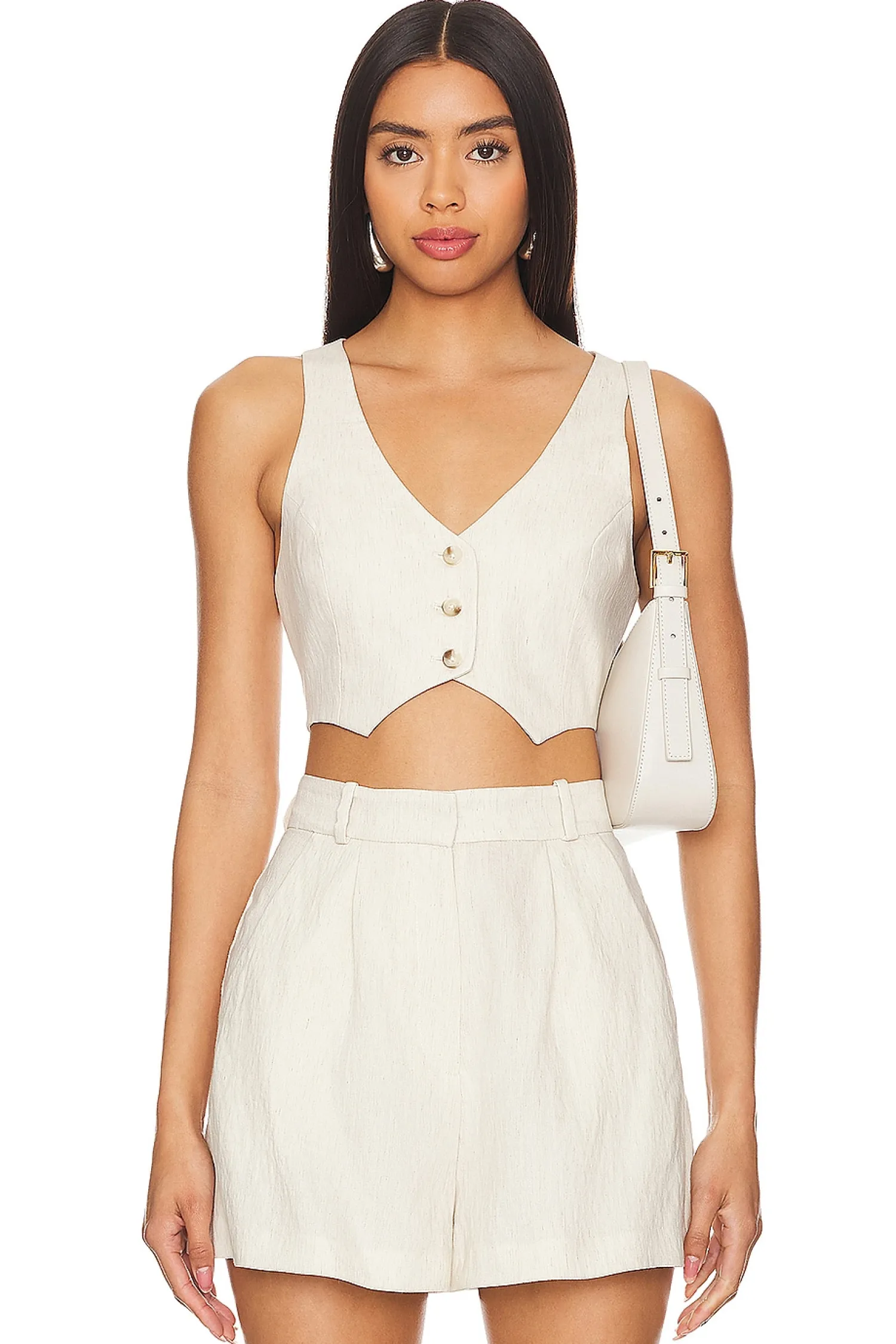 Women Amanda Uprichard Matching Sets>Ethan Cropped Vest