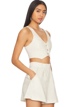 Women Amanda Uprichard Matching Sets>Ethan Cropped Vest