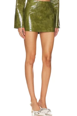 Women superdown Matching Sets>Ethel Faux Leather Skirt