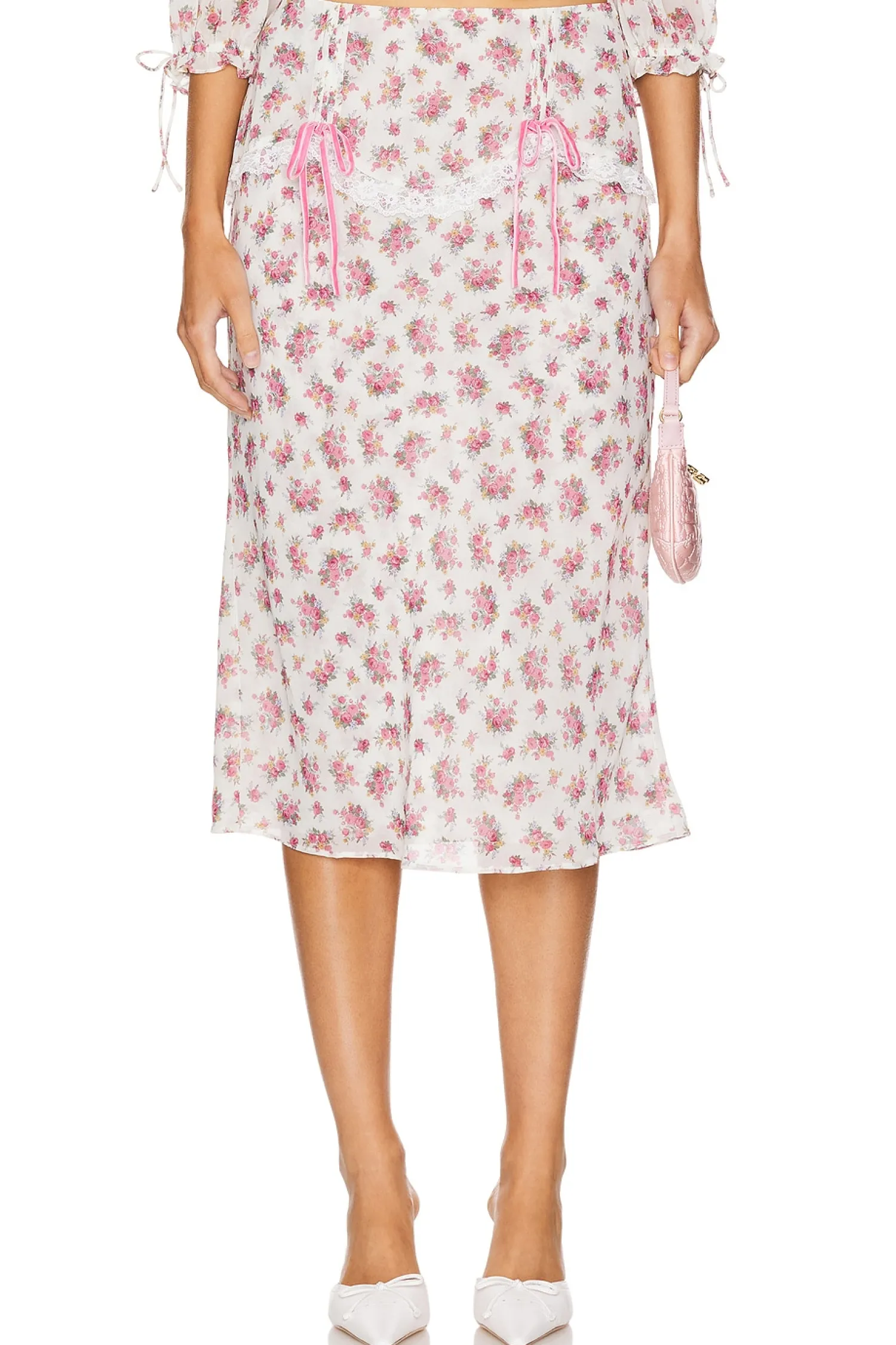 Women For Love & Lemons Matching Sets>Etienne Midi Skirt