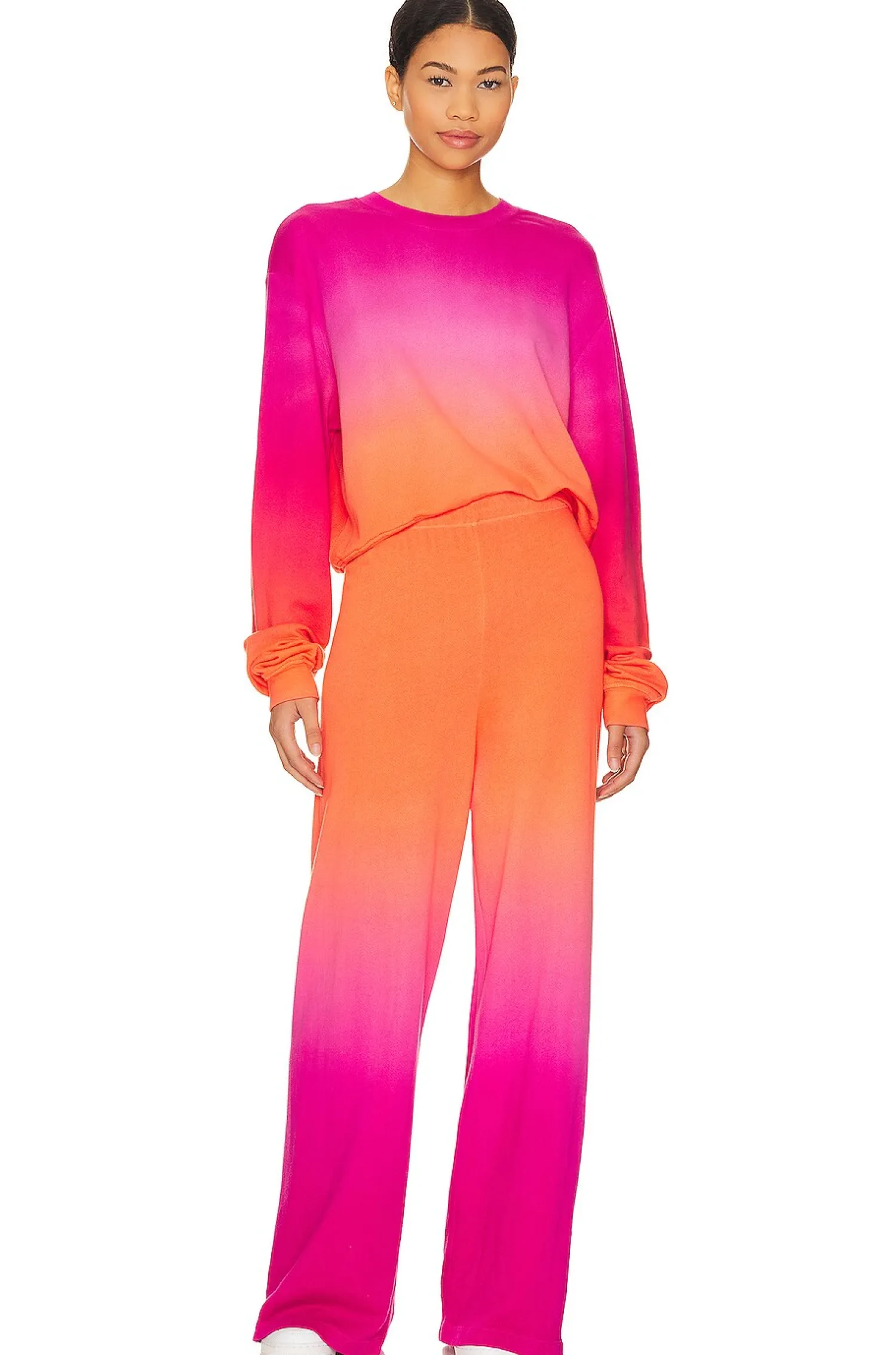 Women Michael Lauren Loungewear>Exon Drop Shoulder Crop Pullover Sweatshirt