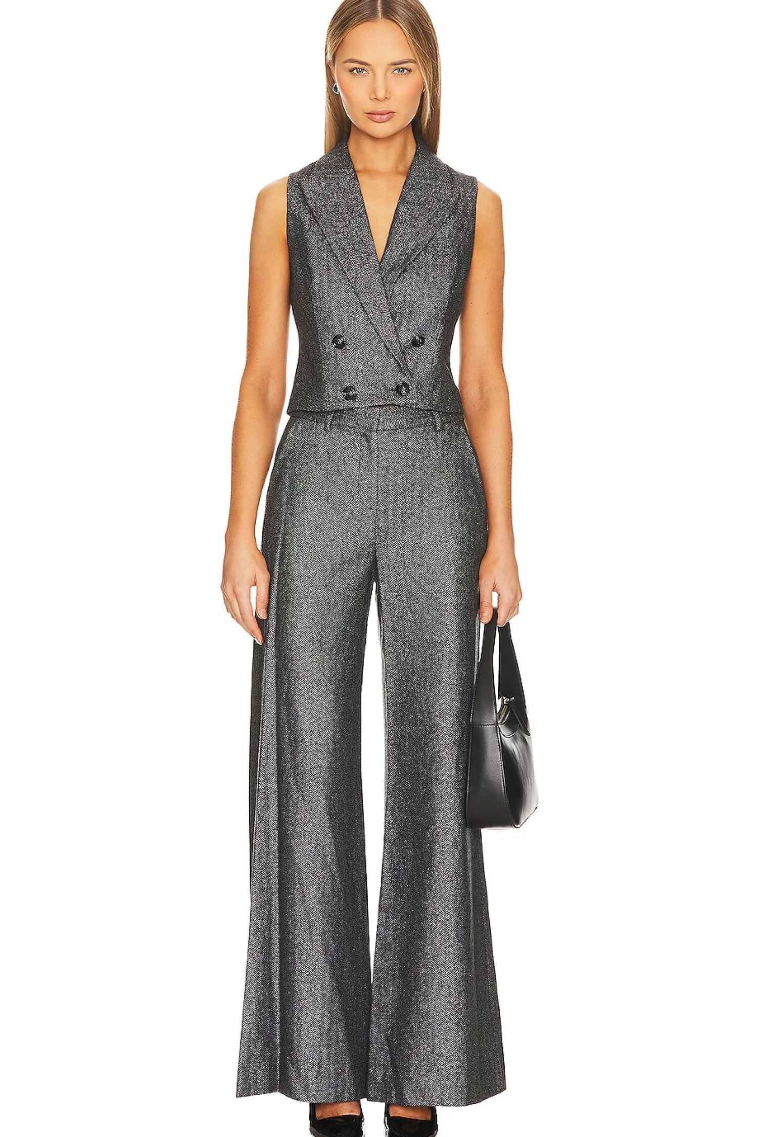 Women L'AGENCE Jackets & Coats>Fable Double Breasted Vest