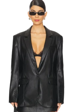 Women NONchalant Label Jackets & Coats>Farrell Faux Leather Blazer