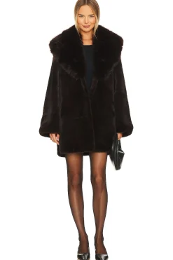 Women Adrienne Landau Jackets & Coats>Faux Fox & Mink Coat