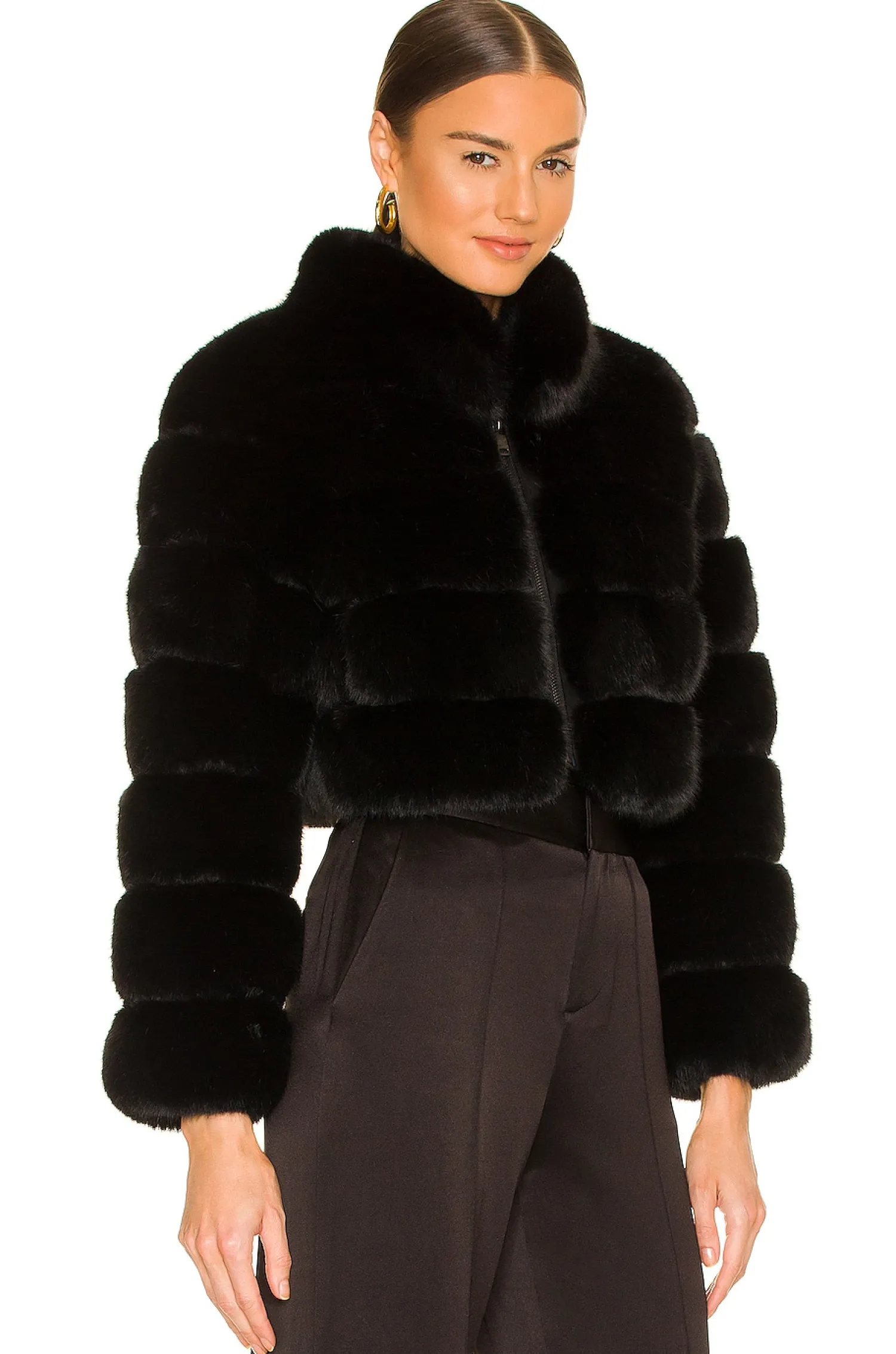 Women Adrienne Landau Jackets & Coats>Faux Fox Fur Jacket