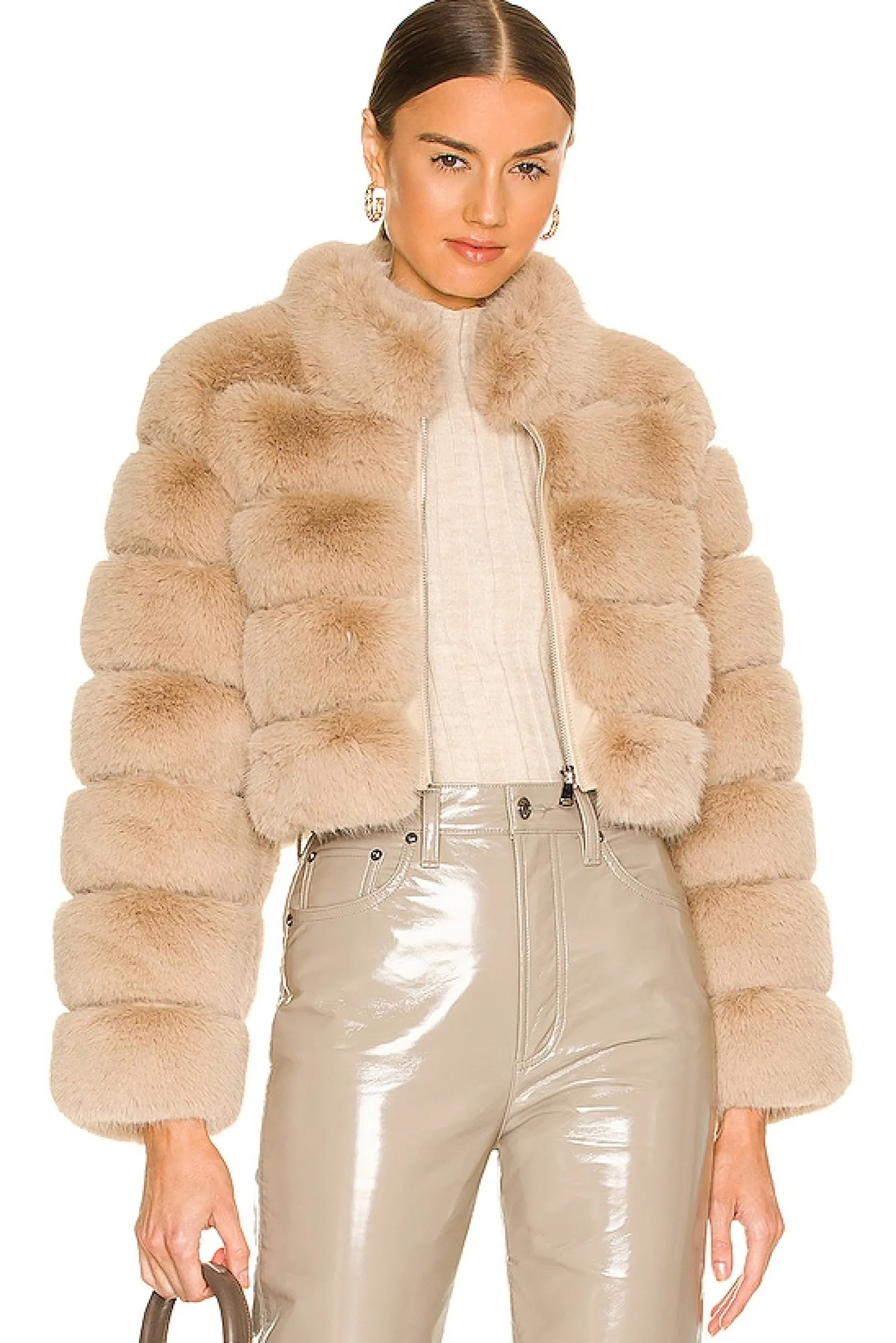 Women Adrienne Landau Jackets & Coats>Faux Fox Fur Jacket