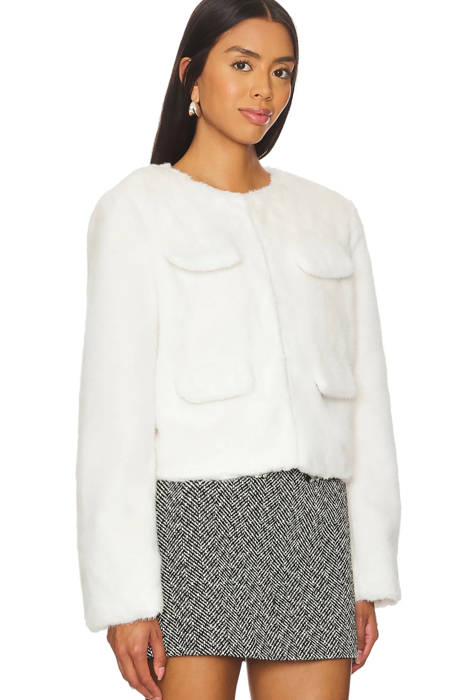 Women self-portrait Jackets & Coats>Faux Fur Jacket