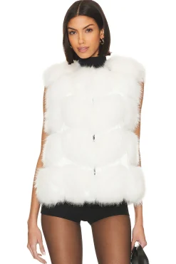 Women Adrienne Landau Jackets & Coats>Faux Fur Vest