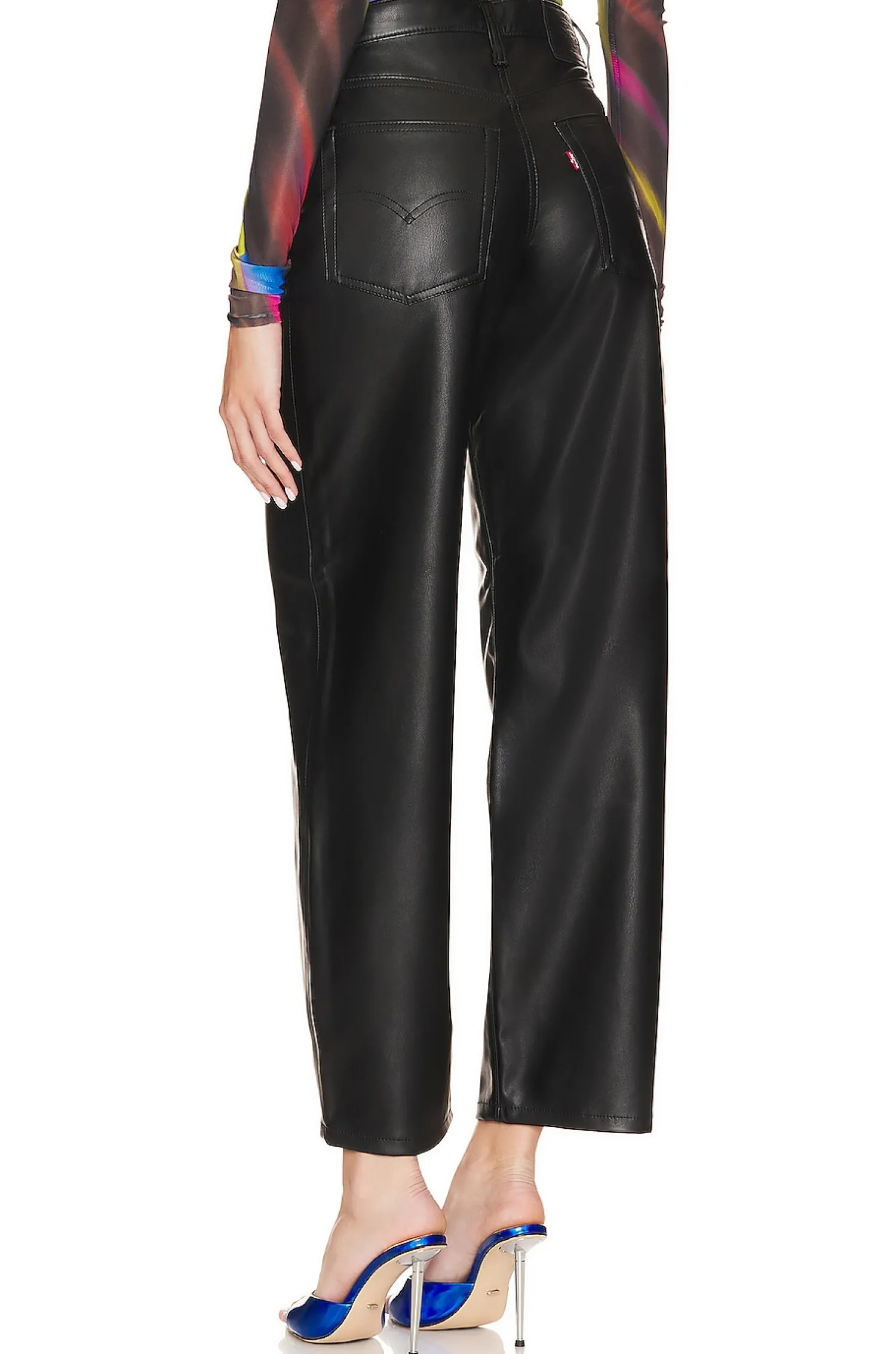 Women LEVI'S Pants>Faux Leather Baggy Dad Pant