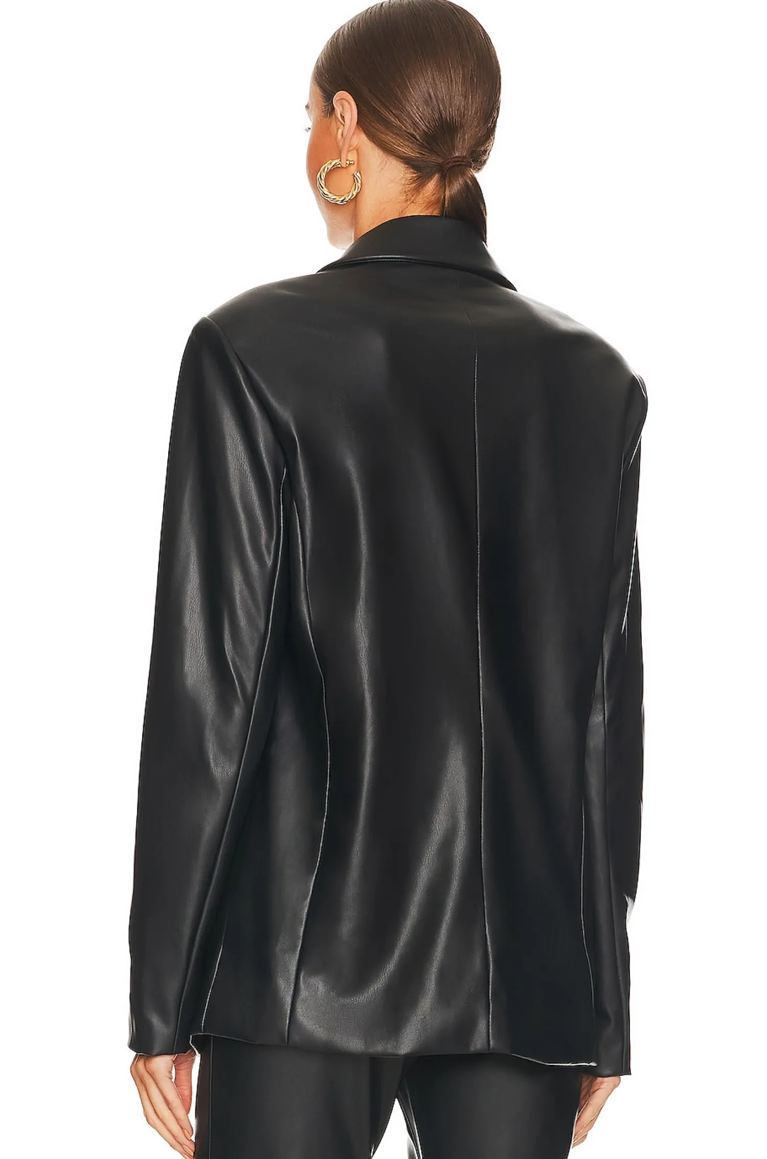 Women WeWoreWhat Jackets & Coats>Faux Leather Blazer