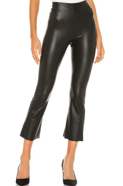 Women Commando Pants>Faux Leather Cropped Flare Pant
