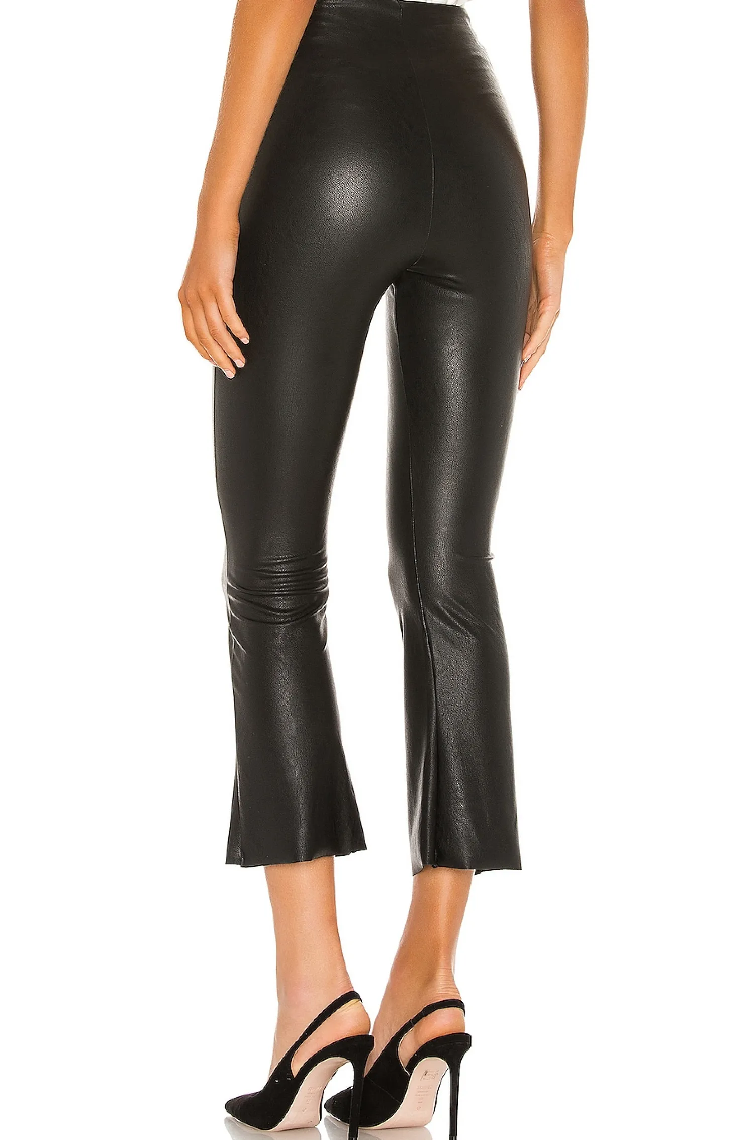 Women Commando Pants>Faux Leather Cropped Flare Pant