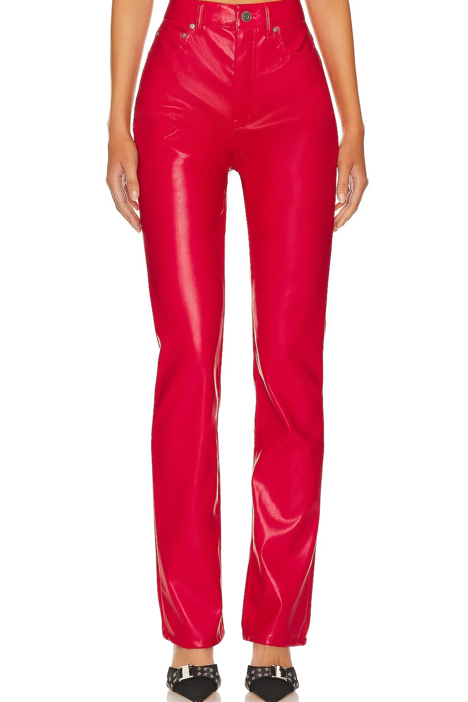 Women AFRM Pants>Faux Leather Heston Straight Leg Pants