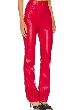 Women AFRM Pants>Faux Leather Heston Straight Leg Pants